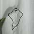 Clear Hammered Stained Glass Ghost Decoration