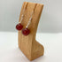 Carnelian and Silver Bead Earrings