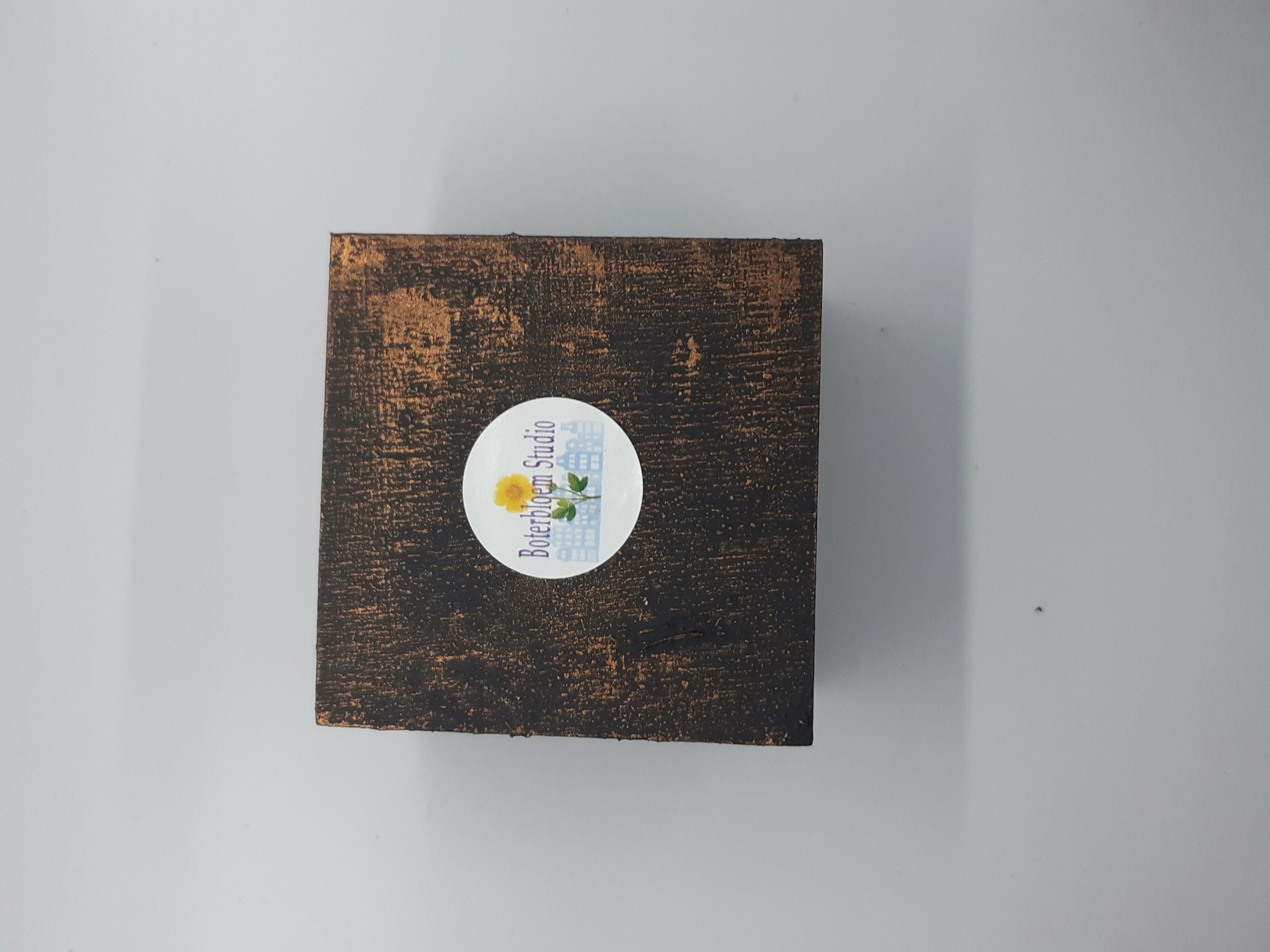 Clay Book and Mug Diorama in a Painted Box