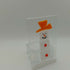Fused Glass Snowman Tealight