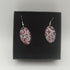 Purple With White Swirl Enamel Oval Earrings