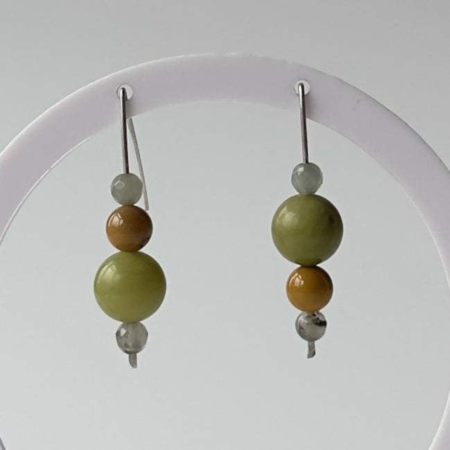 SOLAR EARRINGS | STERLING SILVER & STONE EARRINGS FOR RADIANCE