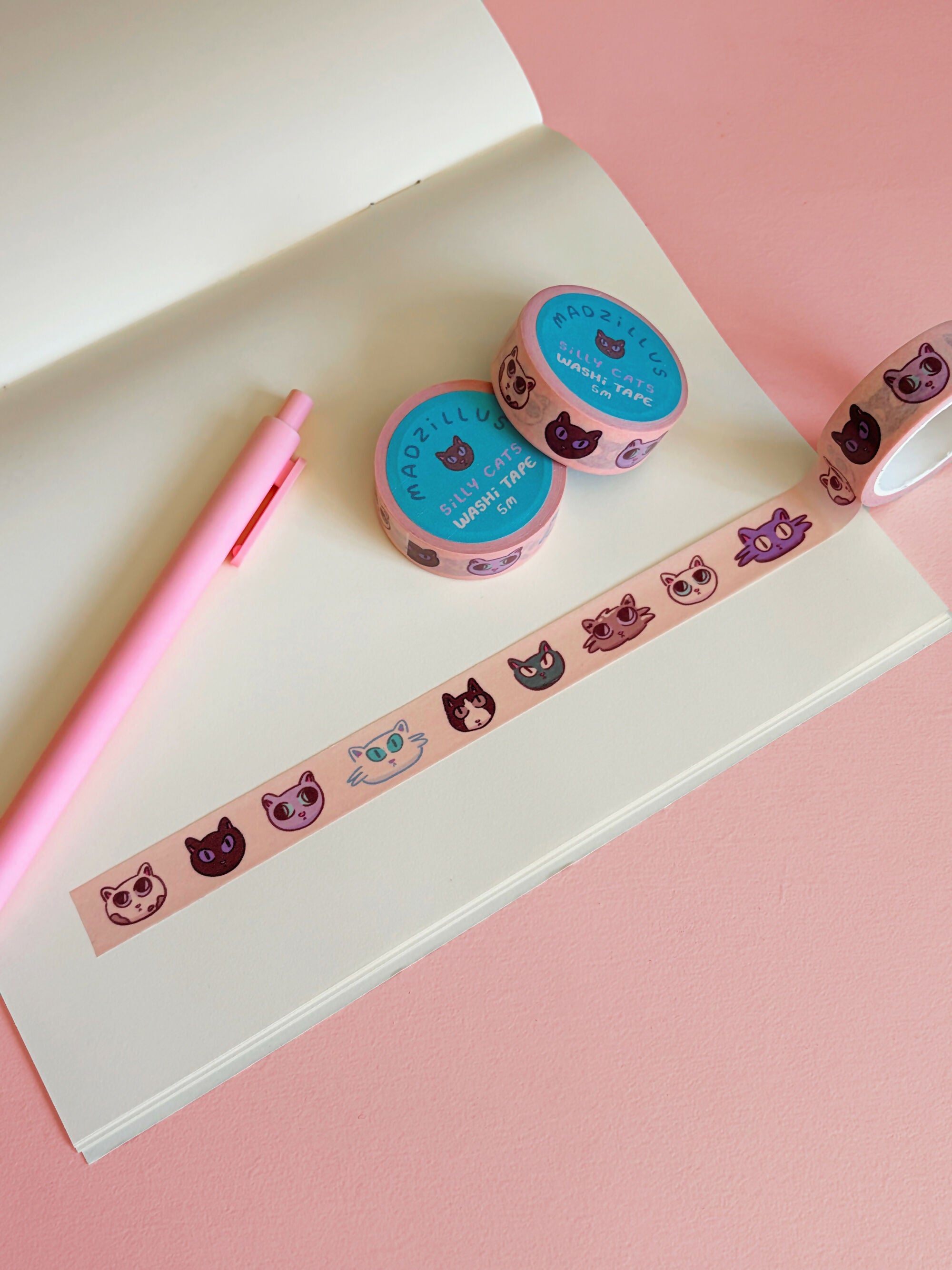 Silly Cats Washi Tape