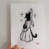 Lino Printed Artwork - Princess Pretty Paws
