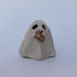 Handmade Ceramic Ghost Ornament Holding A Croissant