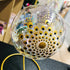Hand Painted Large Glass Bauble: Gold and Navy