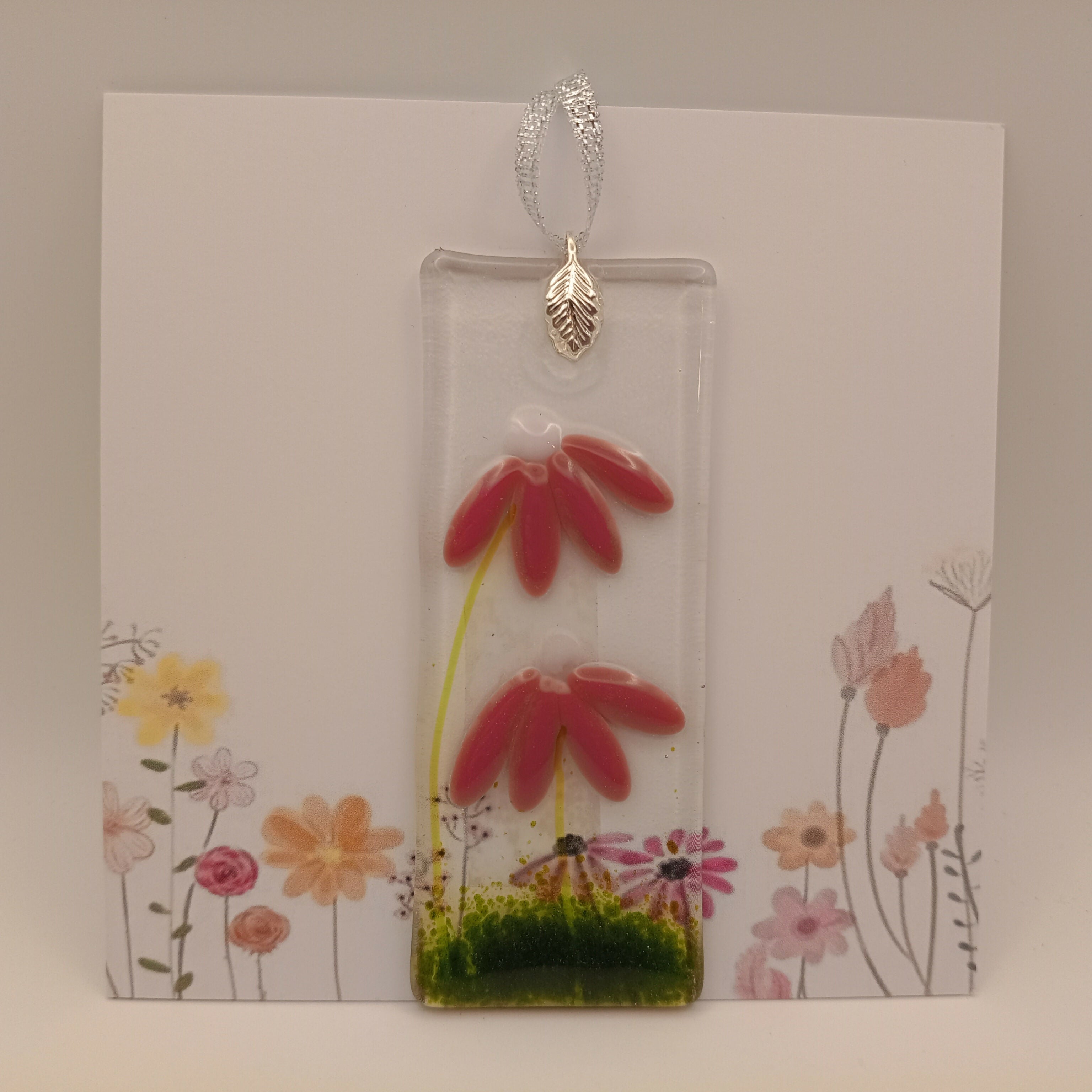 Fused Glass Flower Card