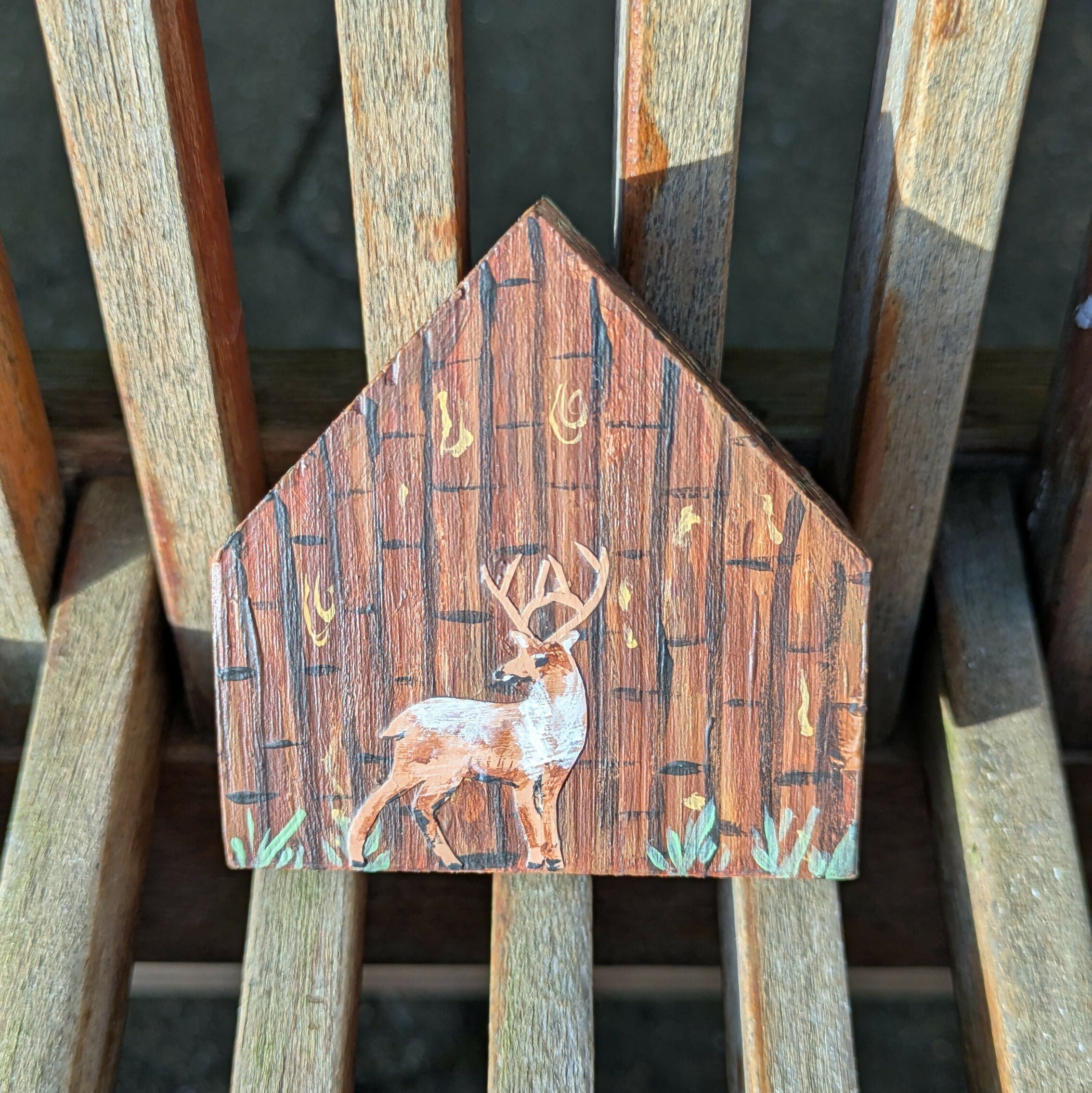 Painted Wooden House - Small Log Cabin