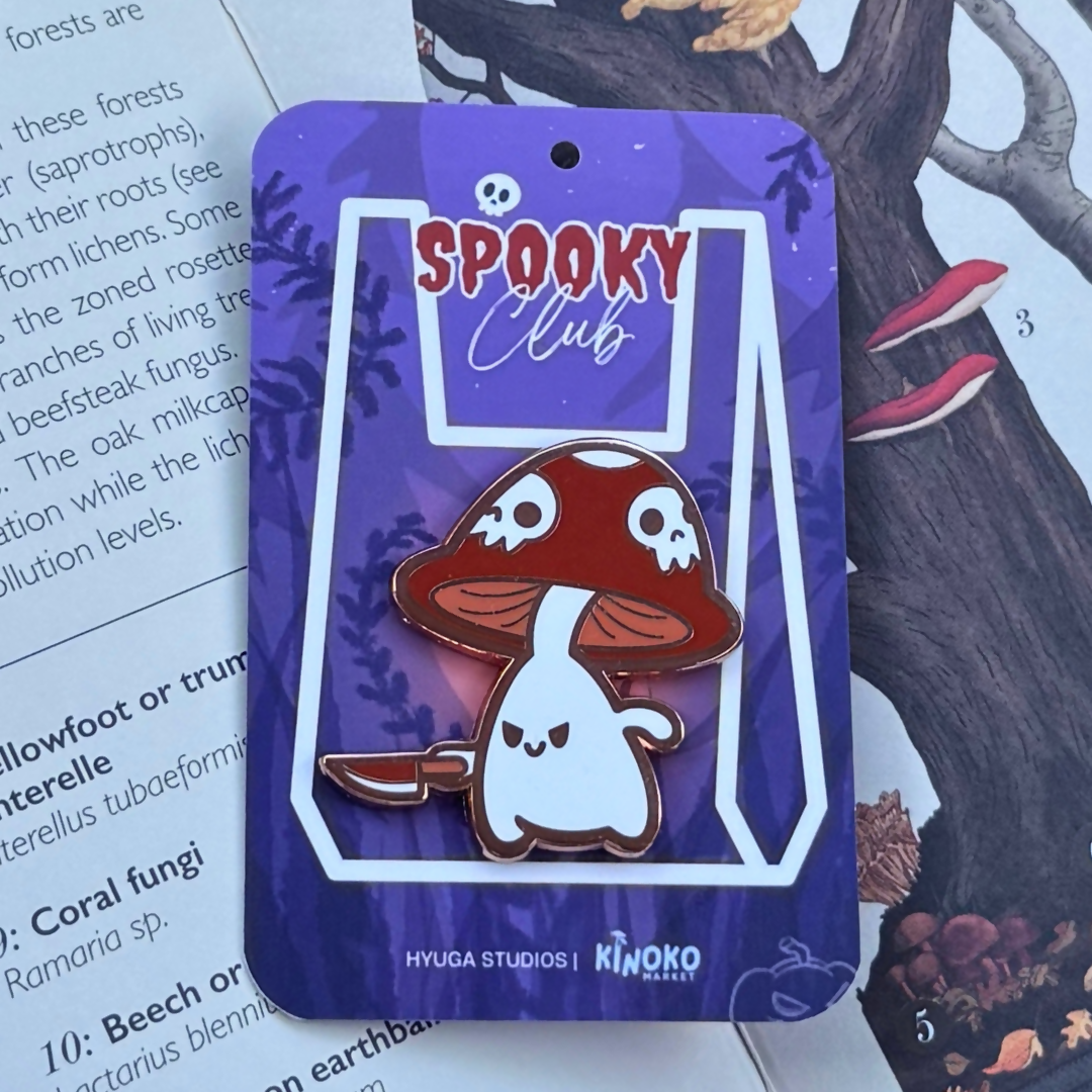 Spooky Mushroom Jab Enamel Pin