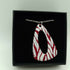 Red with White Striped Enamel Pendant