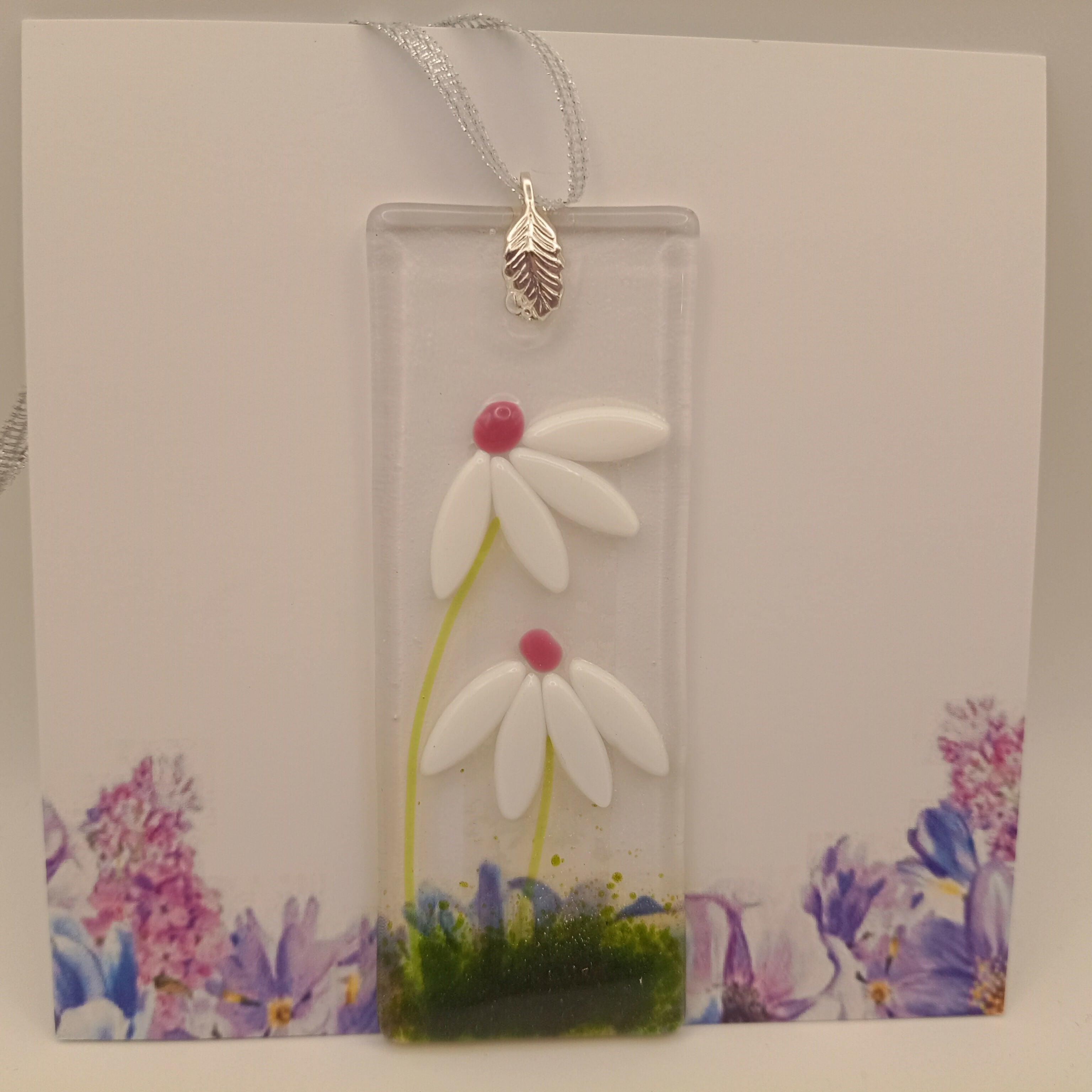 Fused Glass Flower Card