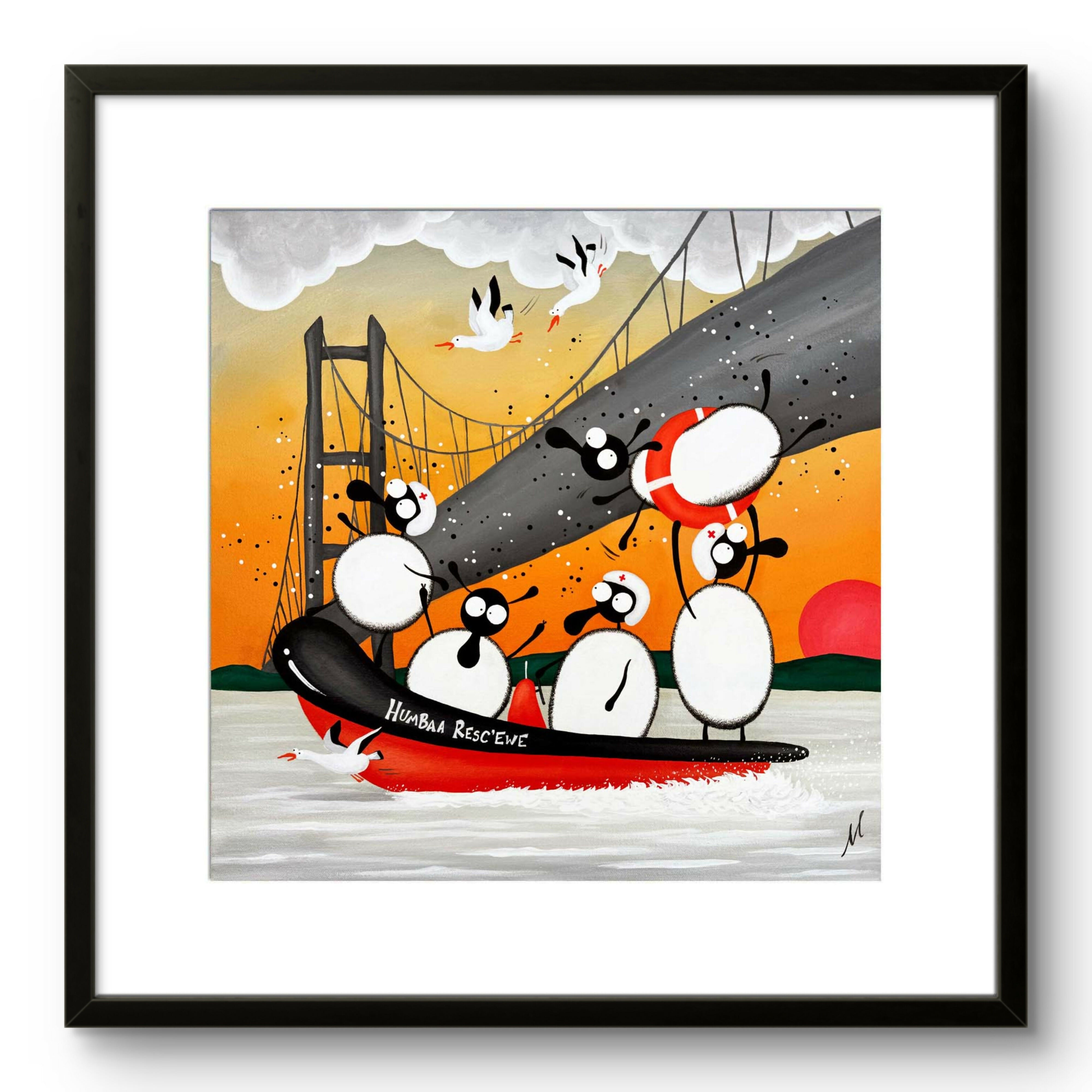 Humbaa Resc’ewe - 20” Framed Limited Edition Print