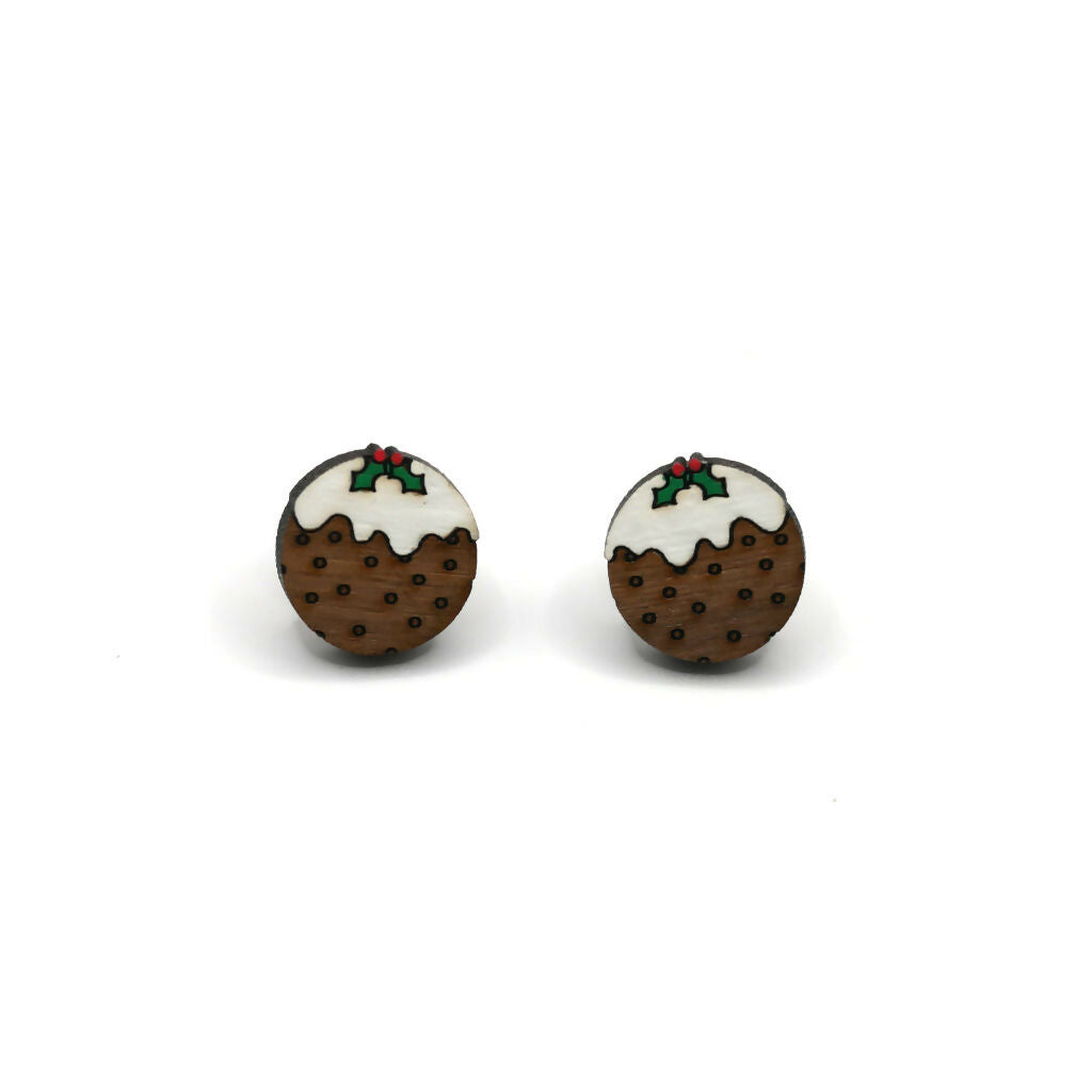Christmas Pudding Stud Earrings