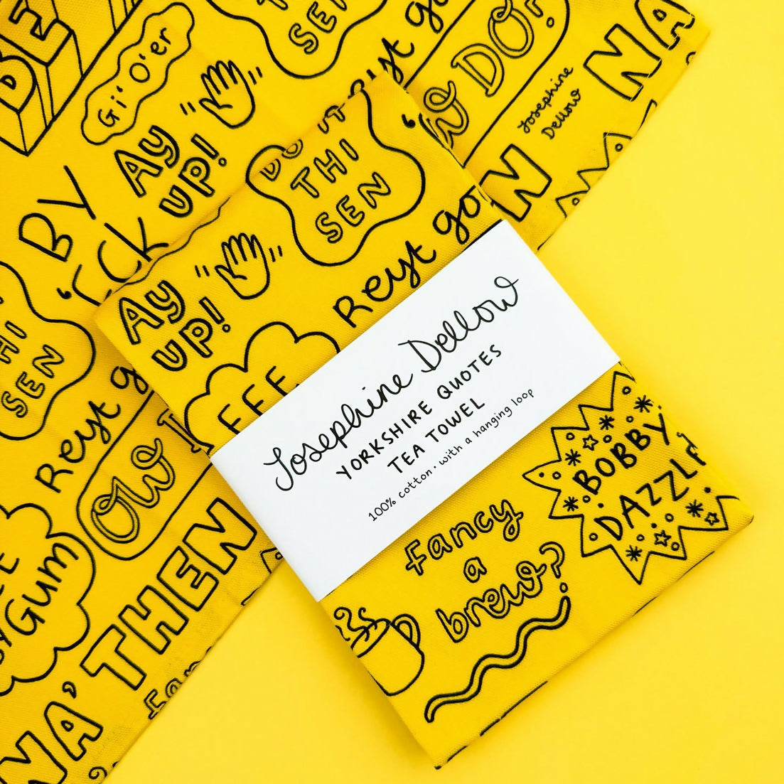 Yorkshire Quotes Tea Towel - Illustrated Home Gift