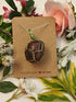 Bloodstone Wire Wrapped Crystal Necklace on Sterling Silver Chain