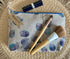 Purple & Blue Flowers Cosmetics Bag