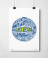 Leeds United Print White