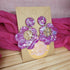 Pink Glitter Marbled Flower Polymer Clay Earrings With Smiley Detail And Silver Charm