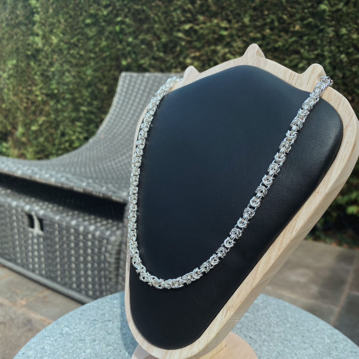 Sterling Silver Byzantine Necklace