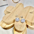 BLUE LACE AGATE STUD EARRINGS