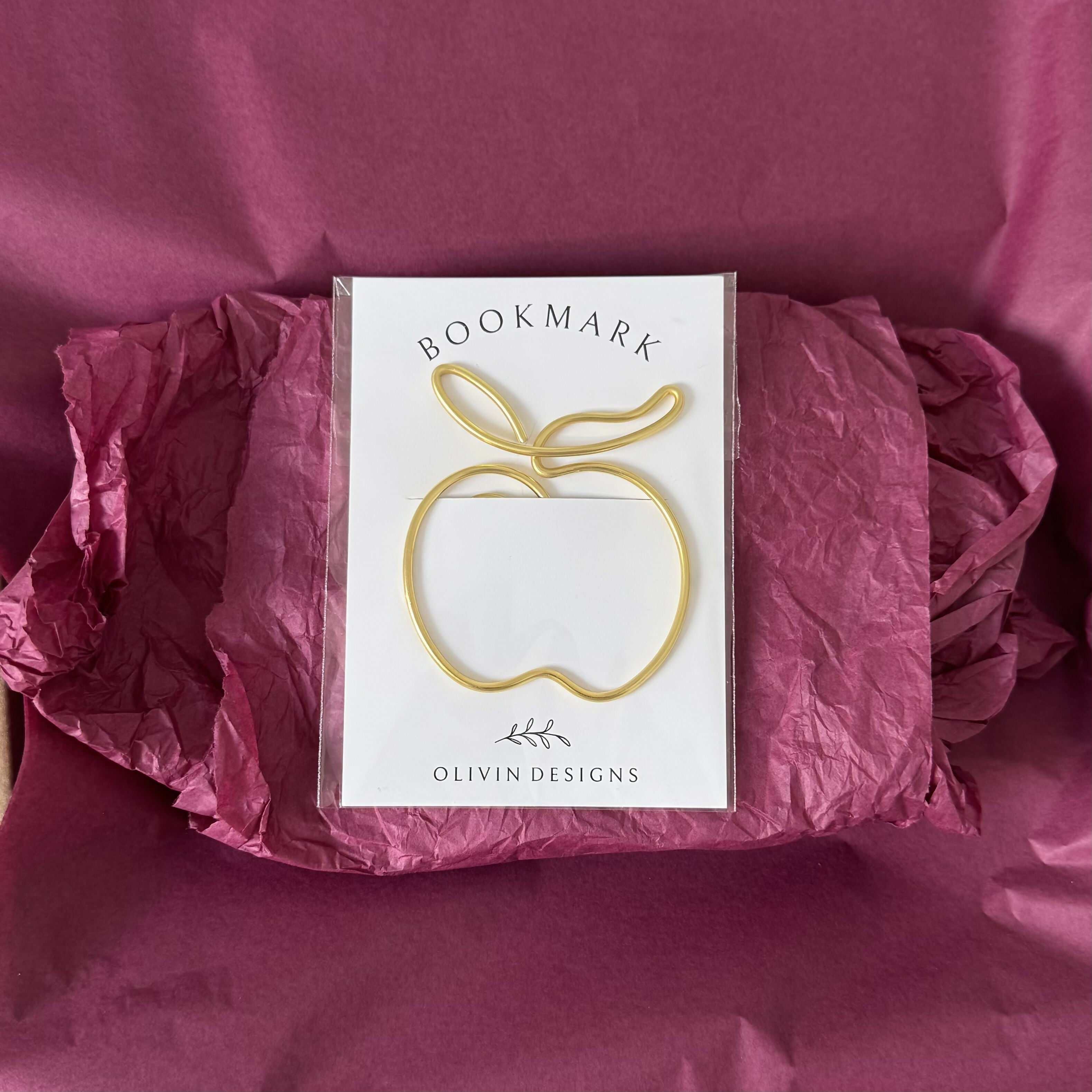 Apple Wire Bookmark: Teacher Gift