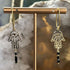 Handmade Gold Vermeil Black Spinel Hamsa Hand Earrings