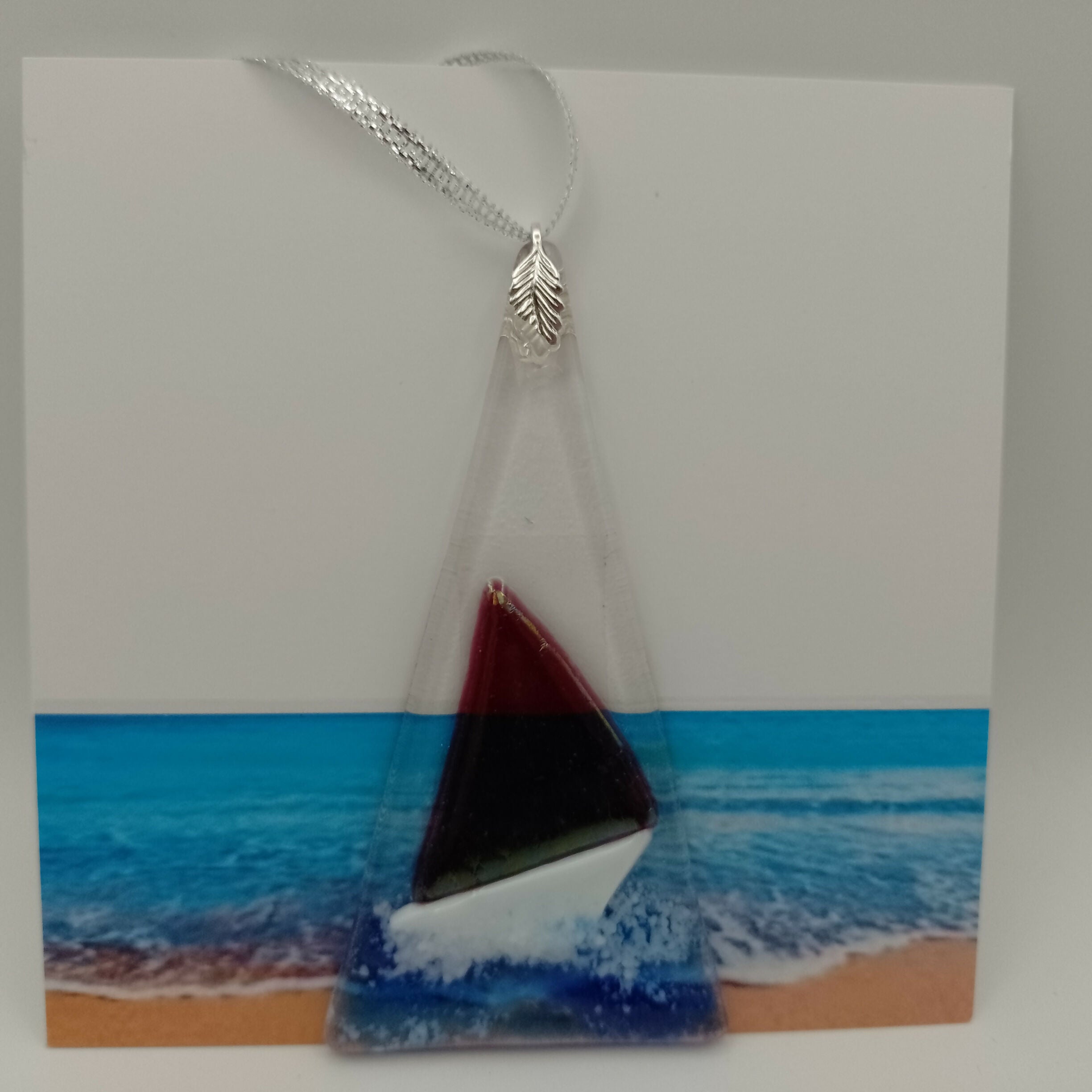 Fused Glass Boat Card