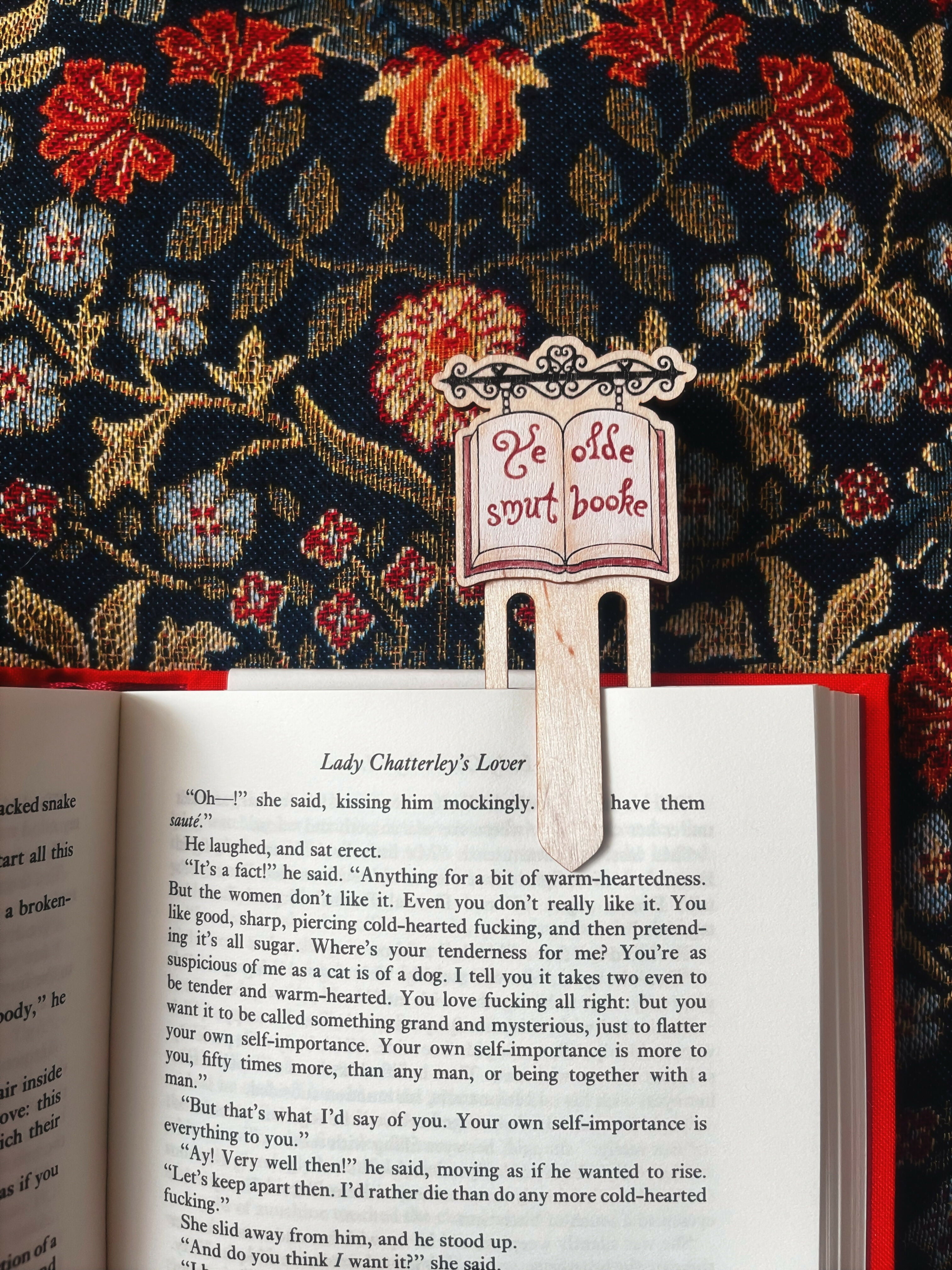 Ye Olde Smut Booke Wooden Bookmark