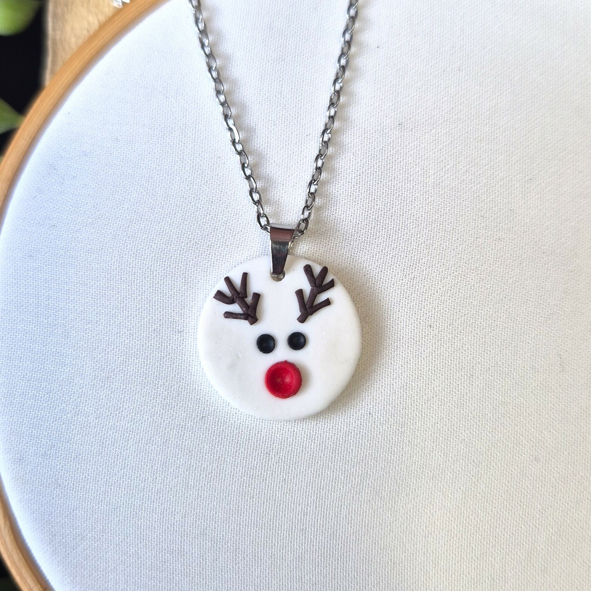 Reindeer Face Necklace