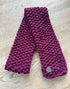 REGULAR LENGTH , SKINNY, LUX VELVET- CHENILLE, CHUNKY & STRETCHY SCARF - BURGUNDY