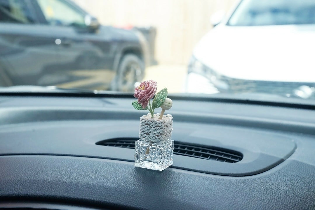 Pink Peony Flower Car Air Freshener