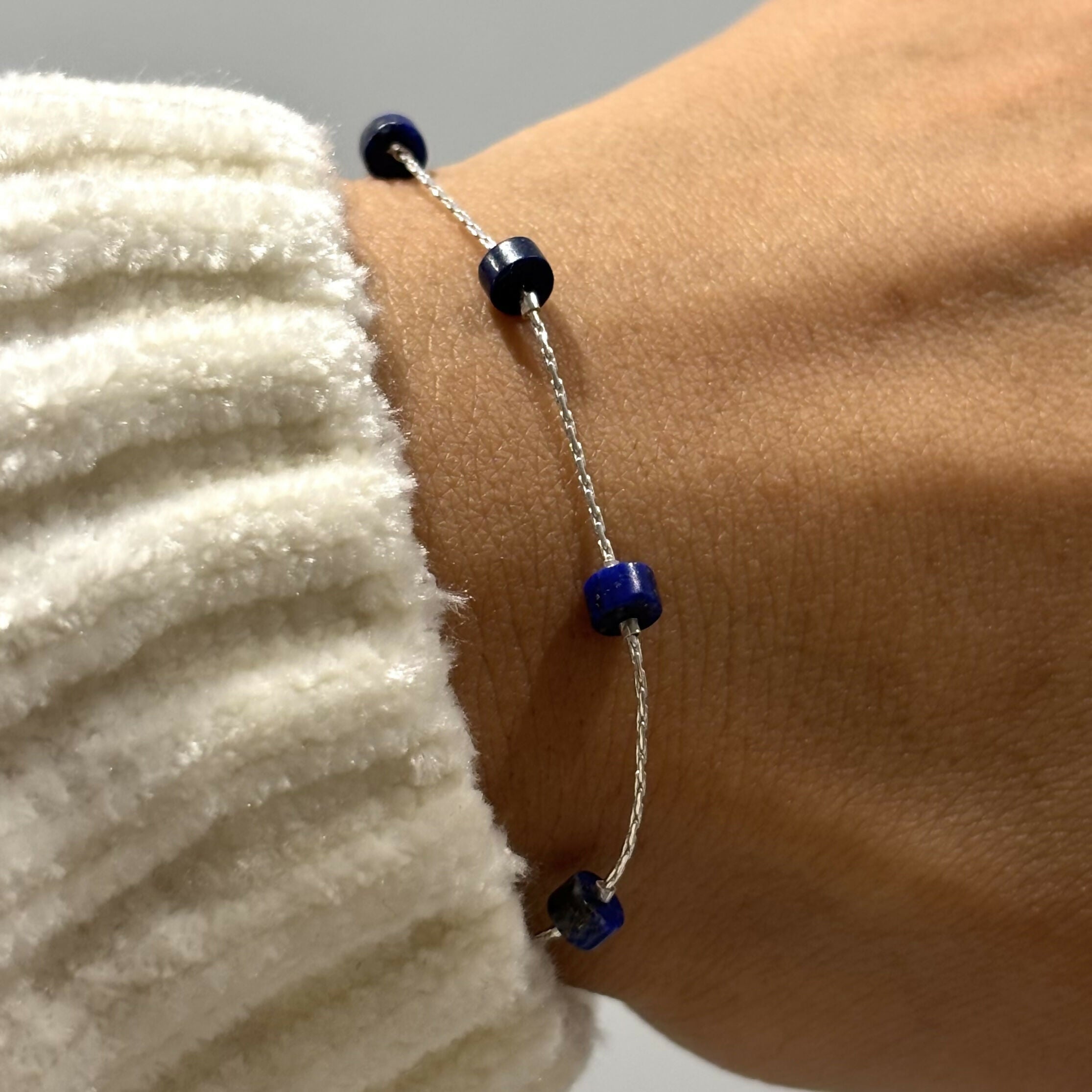 Sterling Silver Gemstones Bracelet