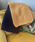 EXTRA LARGE, STRIPY, UNISEX, COSY 2-COLOUR SCARF (NAVY & BUTTERCREAM)