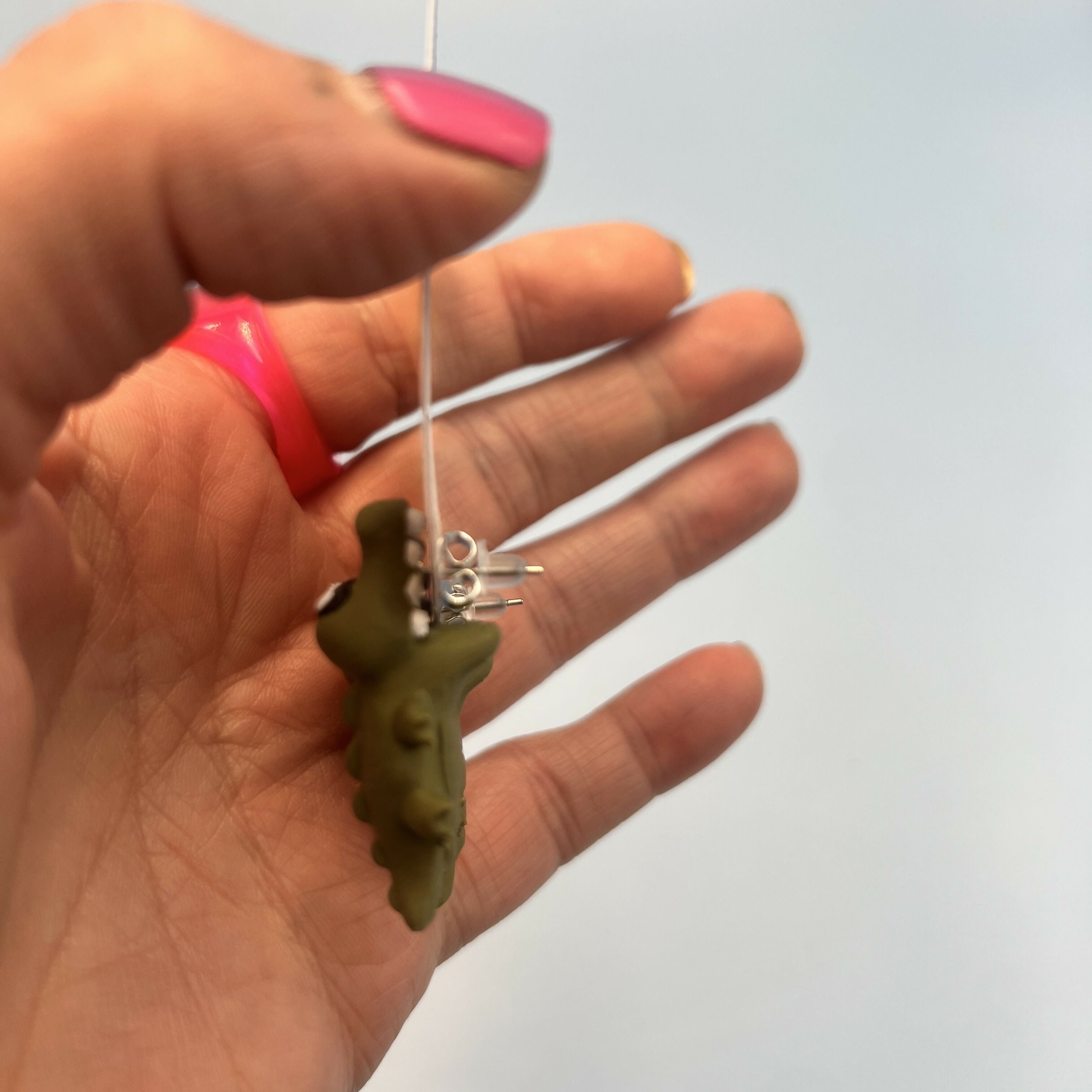3D Printed EARRINGS: Animal friends DRAGON/CROC/AXOLOTL/DINO