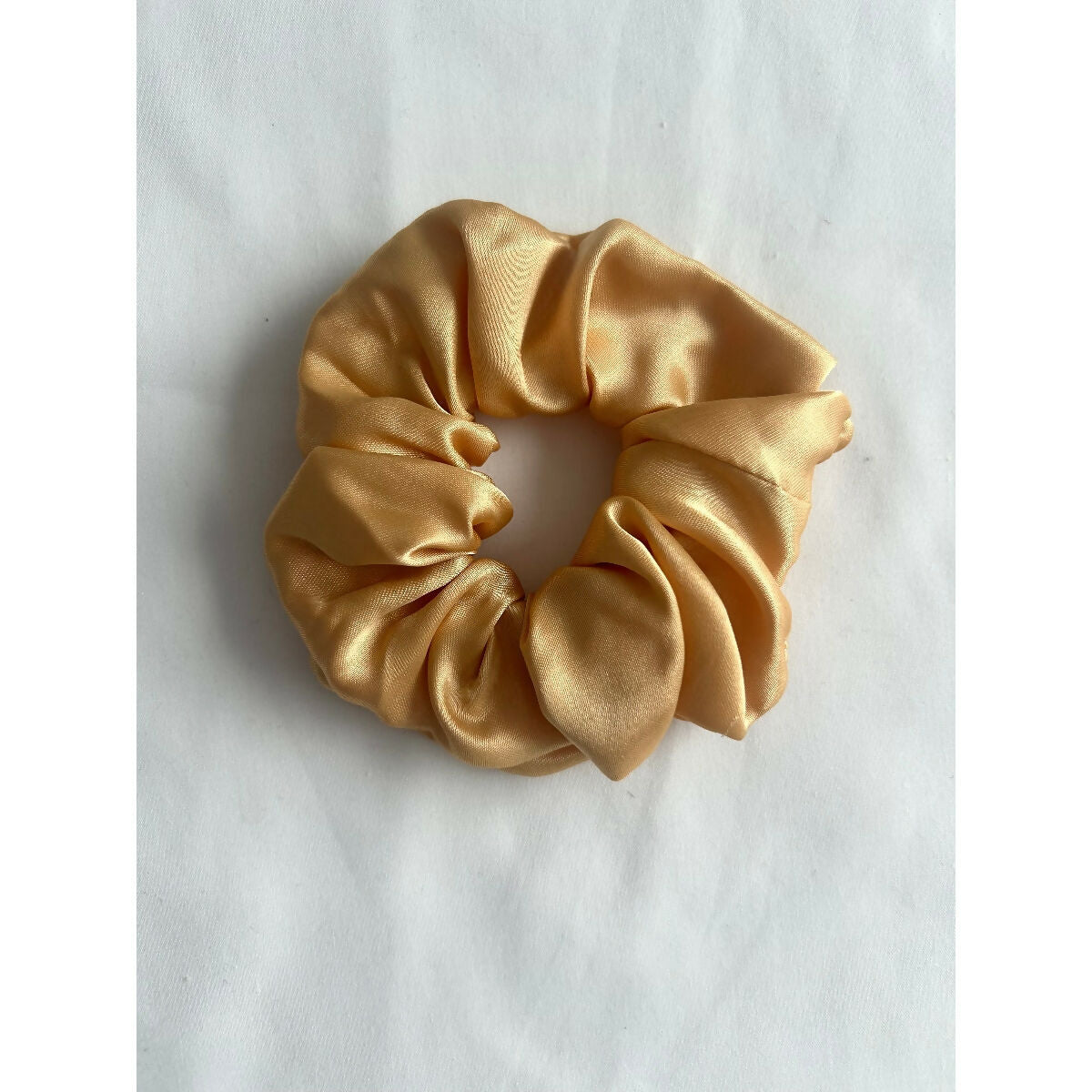 Gold Satin Hair Scrunchie