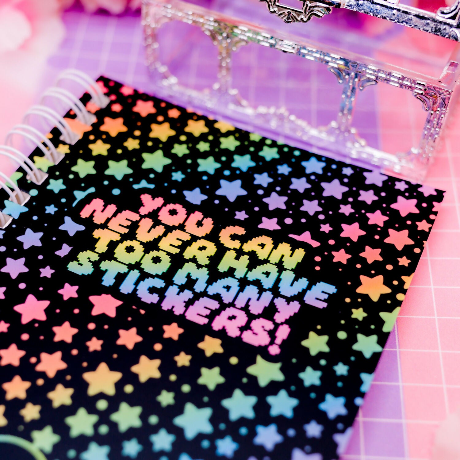 Reusable Sticker Collecting Book - Rainbow Stars "You Can Never Have Too Many Stickers!"