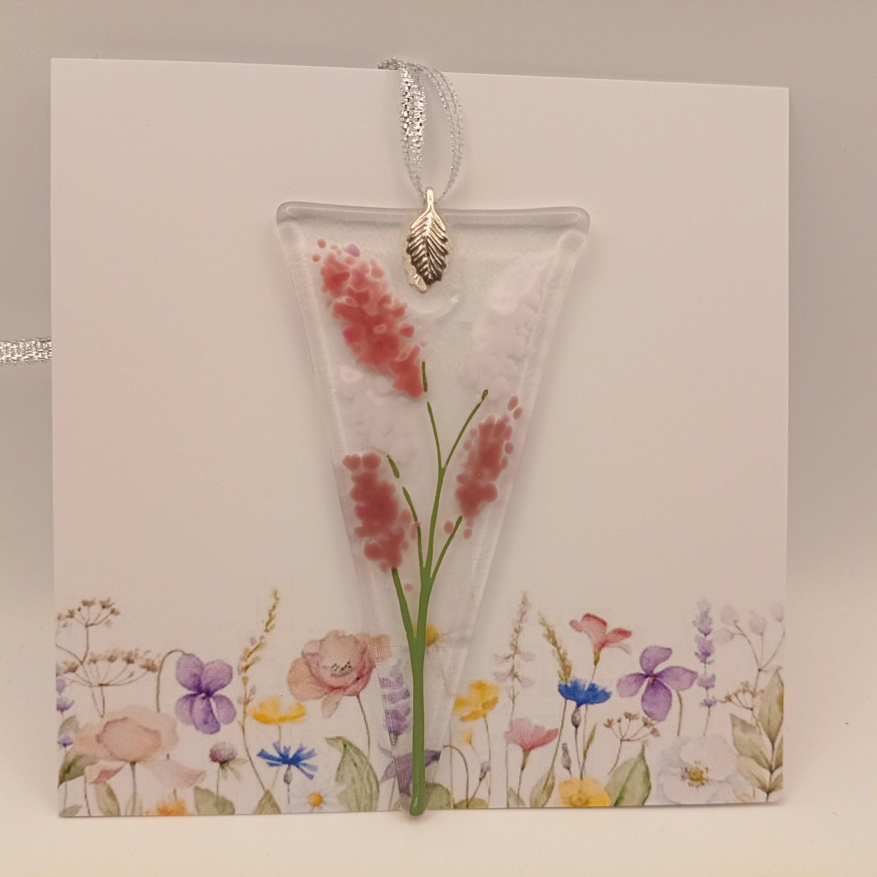 Fused Glass Flower Card