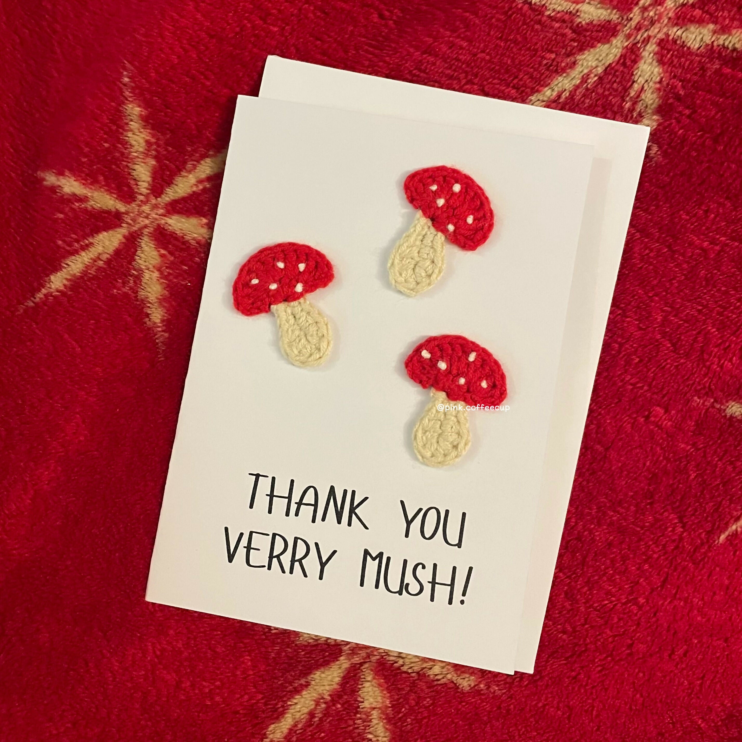 Crochet Handmade Greeting Card - Thank You Very Mush
