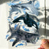 A6 transparent waterproof iridescent wildlife sticker sheet