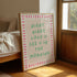 Night Night Love U Bedroom Print