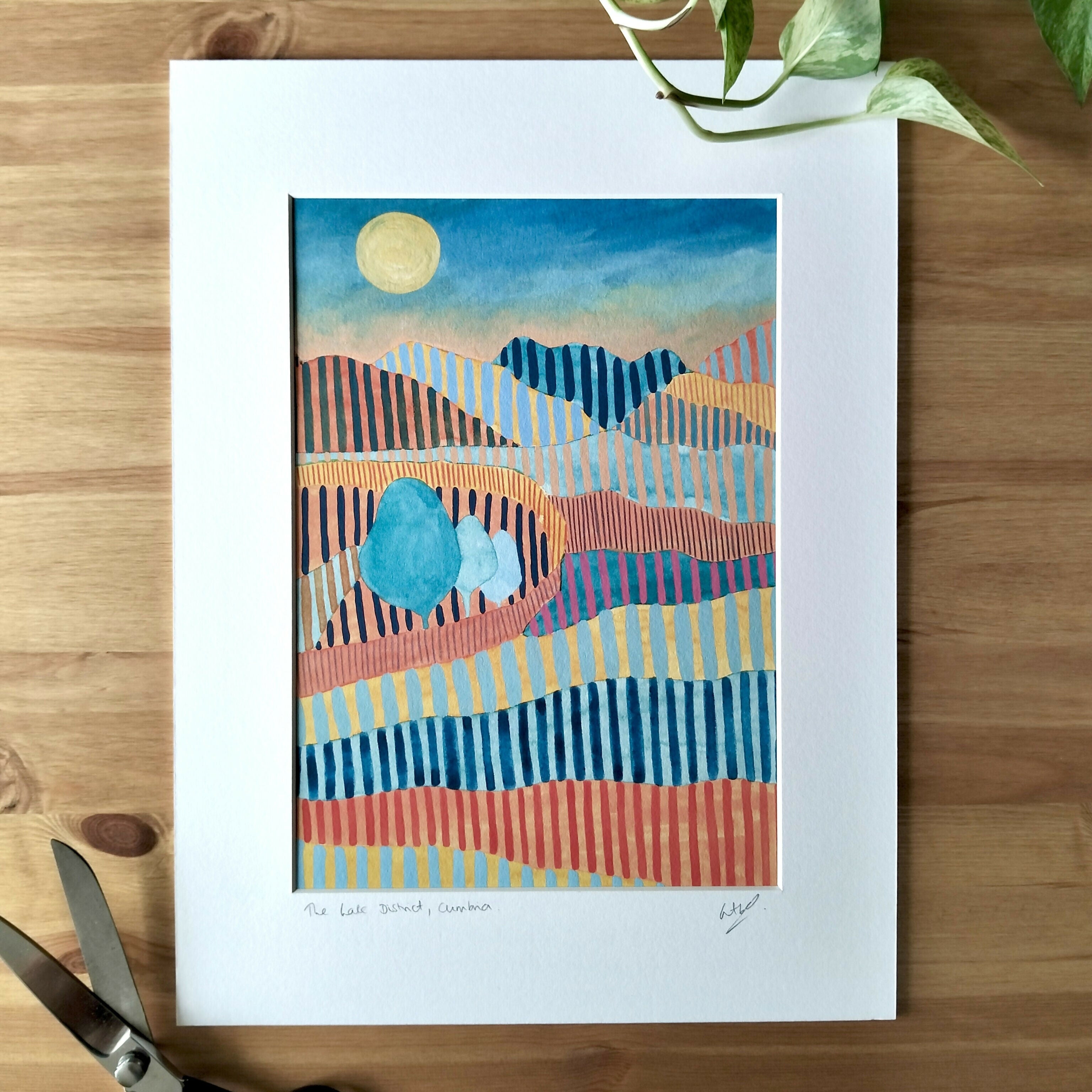 Signed Lake District Giclée Print | Abstract Watercolour Landscape Art