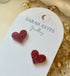 MINI ACRYLIC HEART EARRINGS
