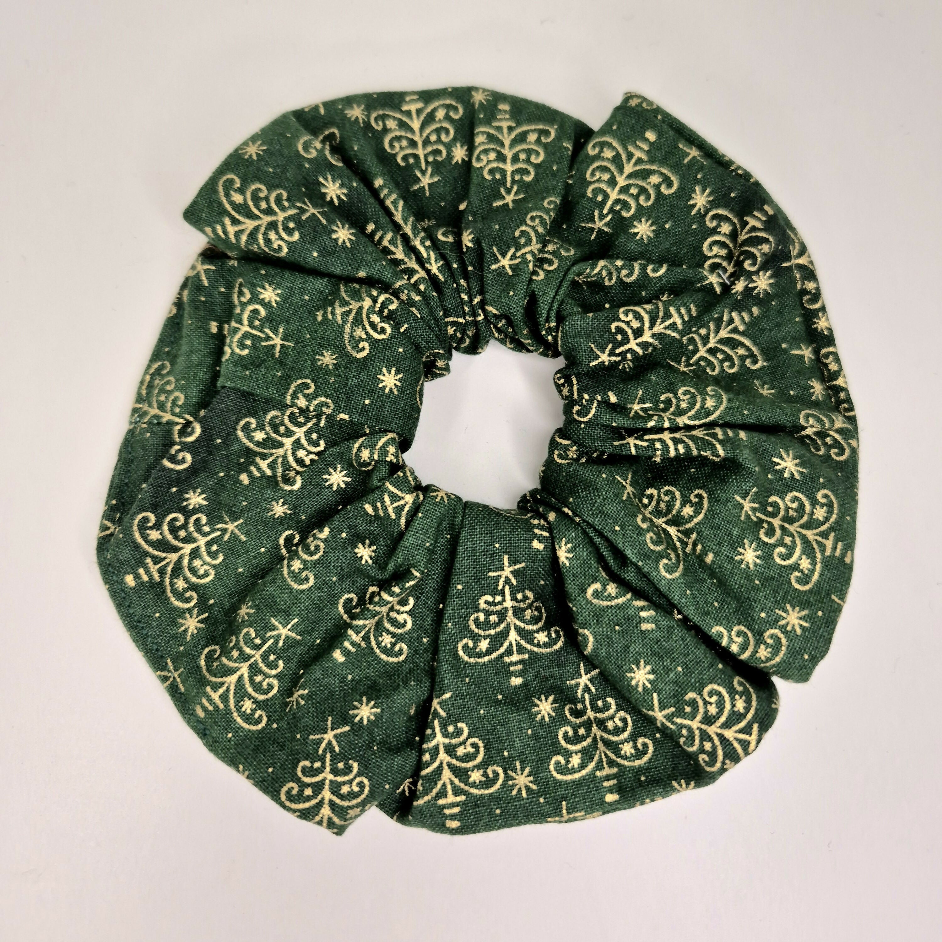 100% Cotton Christmas Festive Large Scrunchie - Various Designs