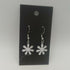 White Enamel Flower Earrings