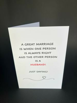 A Great Marriage - Cheeky Card