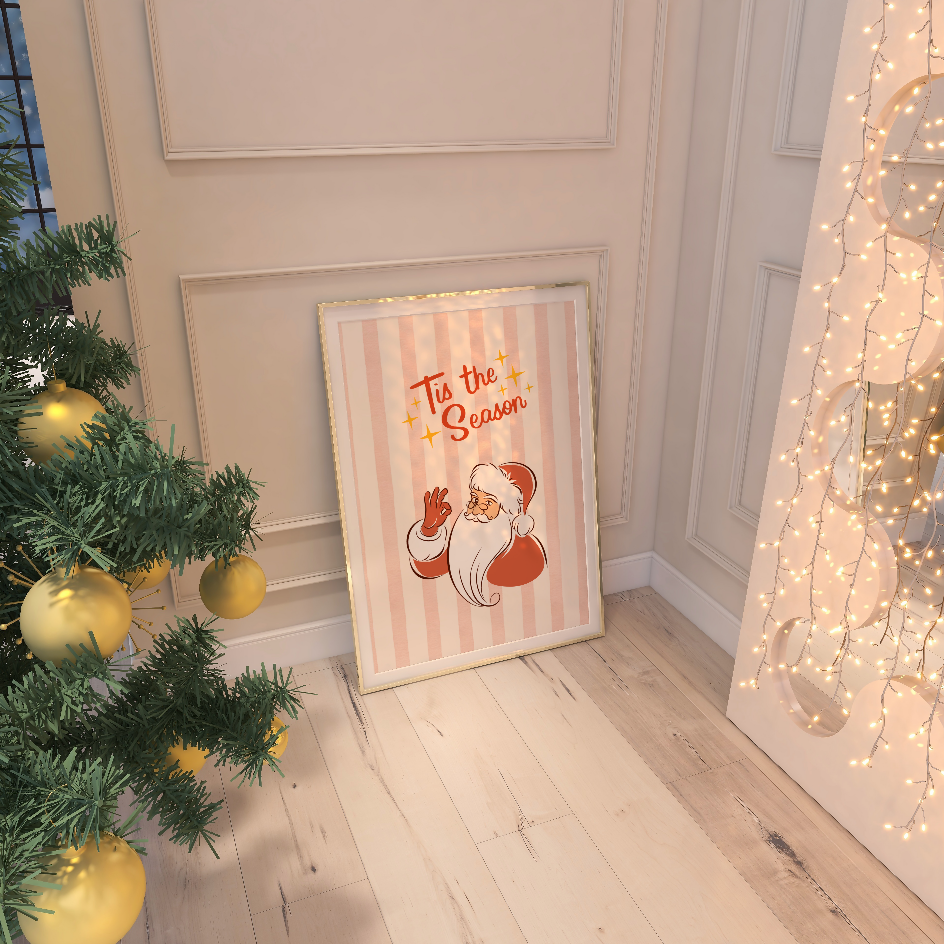 TIS THE SEASON CHRISTMAS WALL ART PRINT