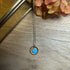Lovely Turquoise Enamel Circle Necklace