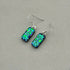 Emerald Green Raindrop Dichroic Glass Necklace and Earrings Set - Sterling Silver, Handmade by Jade Tapson Glass