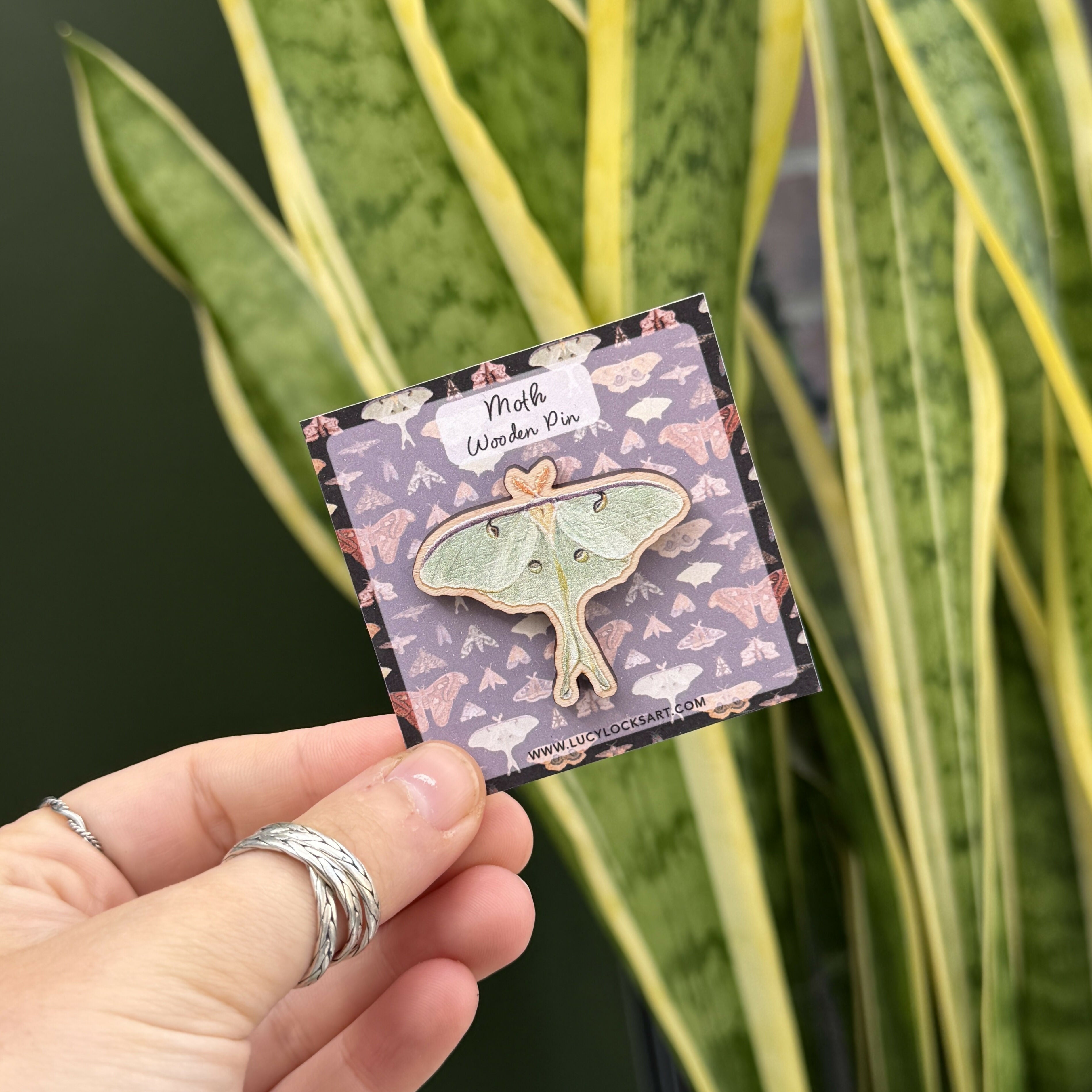 Luna Moth - Wooden Pin