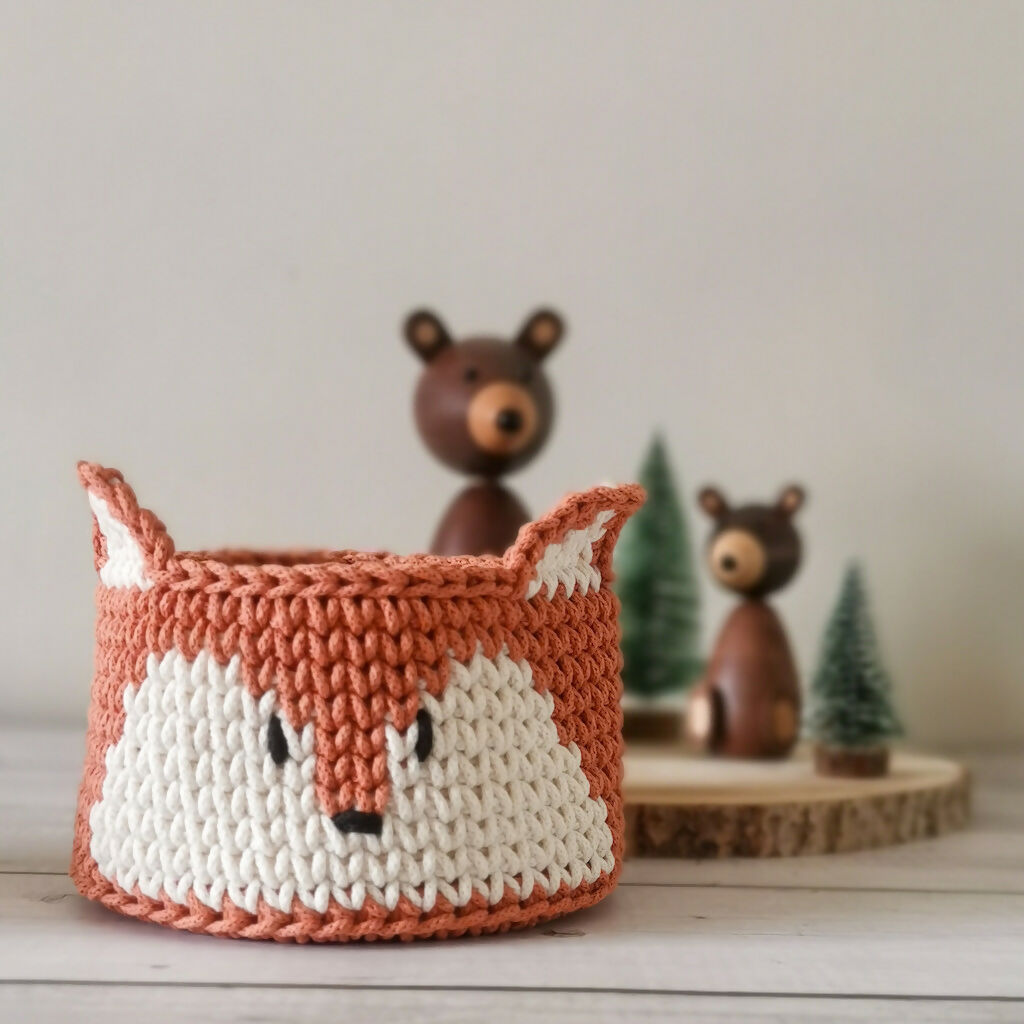 Crochet Fox Basket